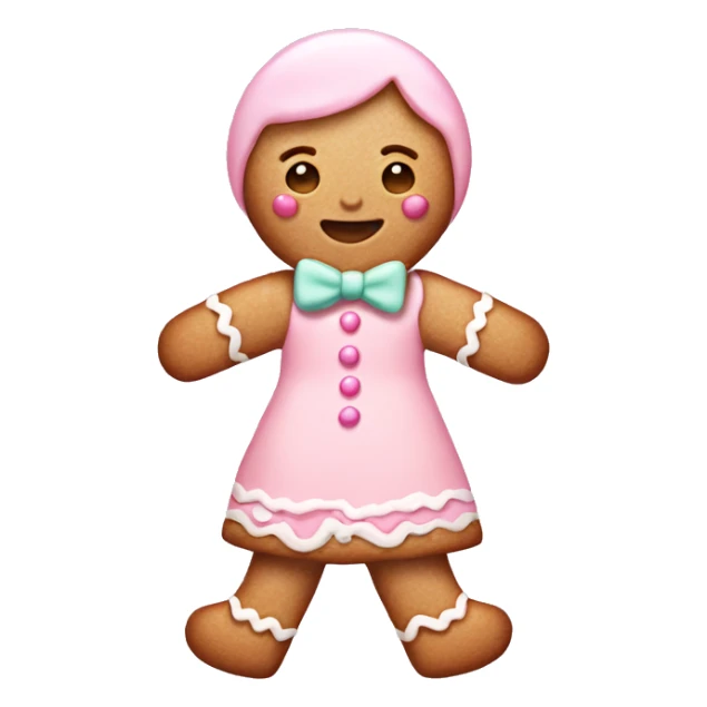 pastel pink gingerbread girl sticker