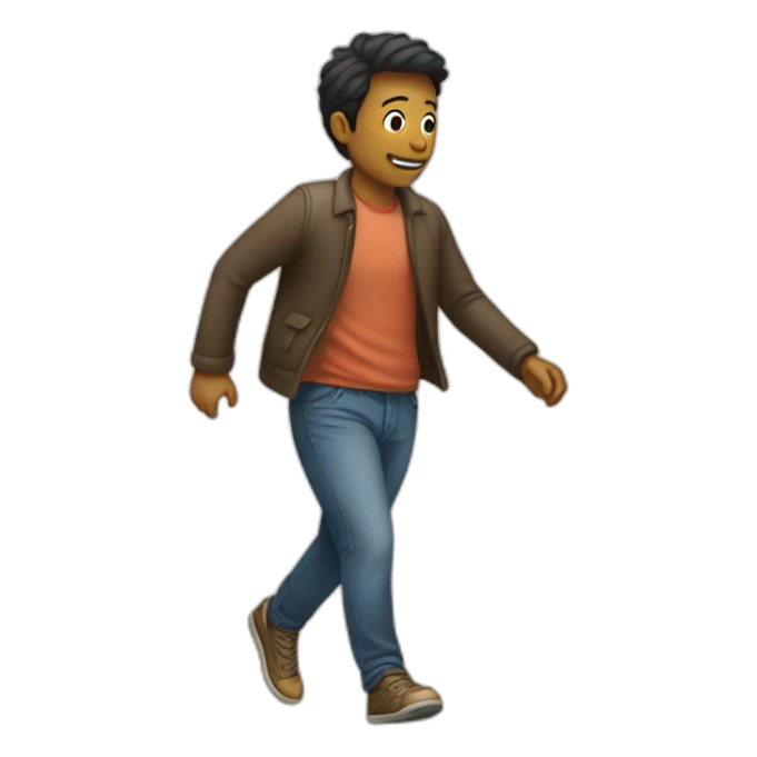 Person walking like an animal sticker