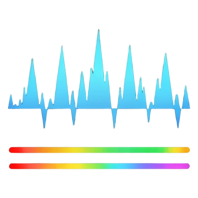 full black audio spectrum, the spectrum is white sticker