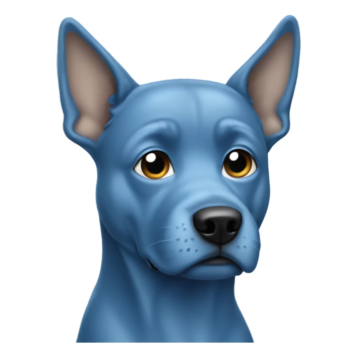 Blue dog with edge sticker