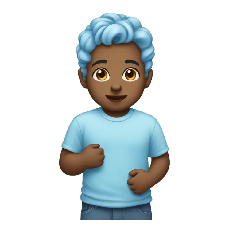 baby blue love sticker