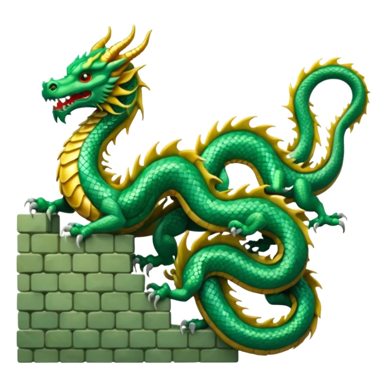 2 animaux chinois sur la muraille de chine sticker