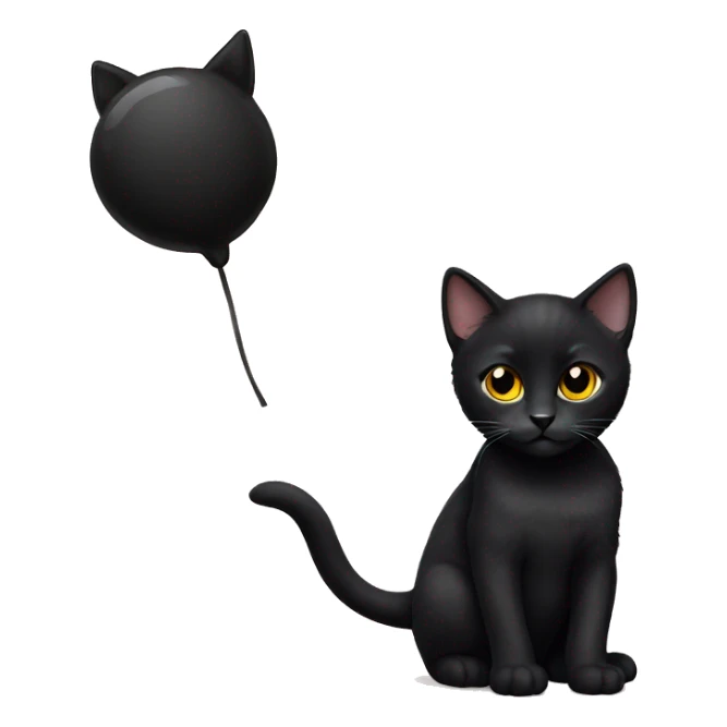 Black kitten is Halloween costume sticker