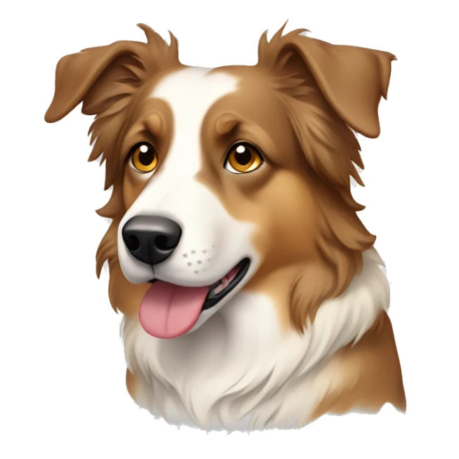 a full body, tan, cream, white, light brown, Australian Shepard sticker