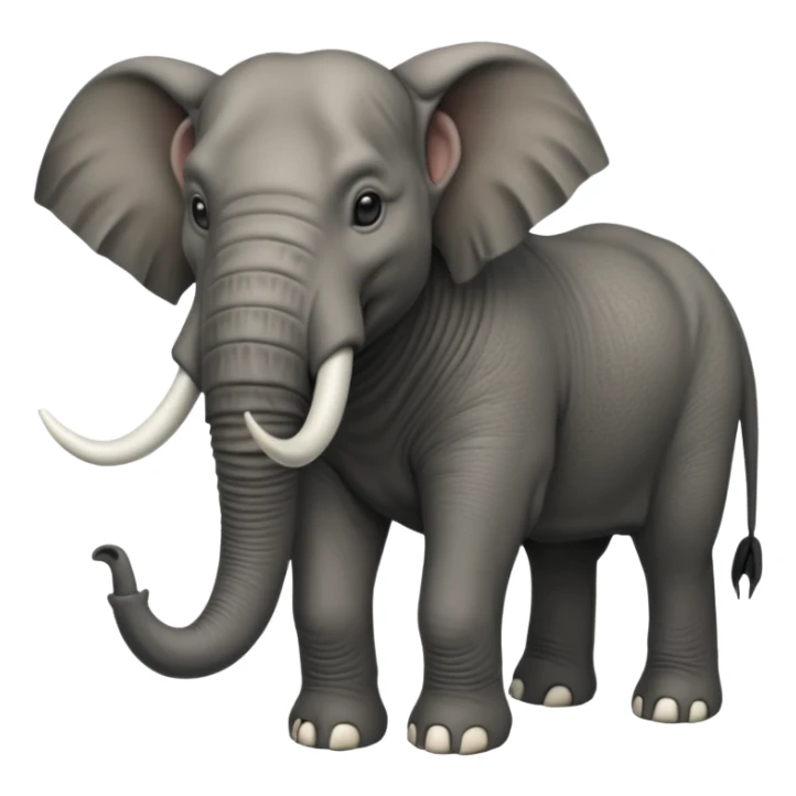 Wildebeest-ox-bull-elephant-hybrid-fusion-animal-creature, full body sticker