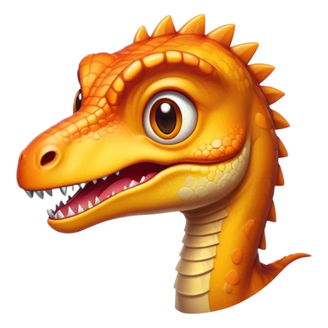 Cinematic Cute Velociraptor Portrait Emoji, Head tilted playfully with a mischievous grin, featuring a compact, agile form with bright, sparkling eyes and a slightly curved snout full of playful charm, Simplified yet irresistibly adorable features, highly detailed, glowing with a warm, inviting prehistoric glow, high shine, affectionate and lively, stylized with a touch of whimsical dinosaur mischief, soft glowing outline, capturing the essence of a mischievous yet endearing Velociraptor that seems as if it could dart out of the screen into your arms! sticker