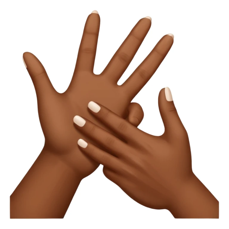deux mains qui forment un coeur, une main blanche et une main marron sticker