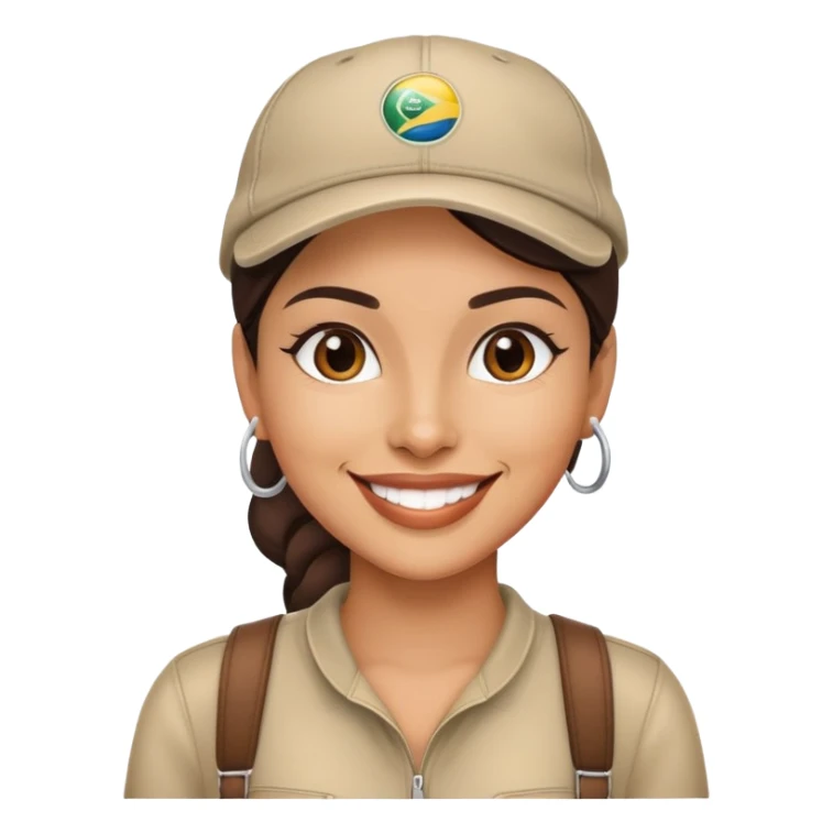 stylish latin-american woman wearing a cap and smiling sticker