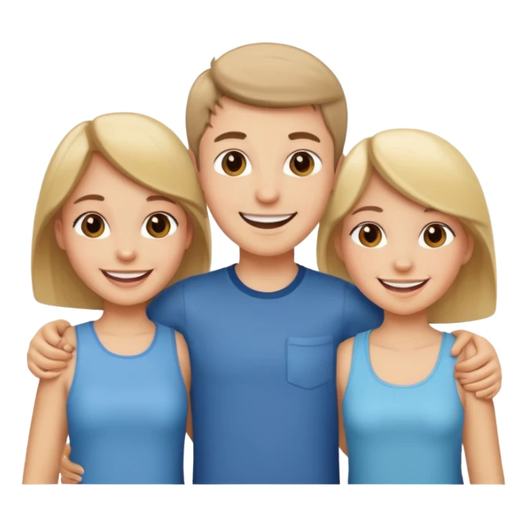 Two girls one boy  sticker