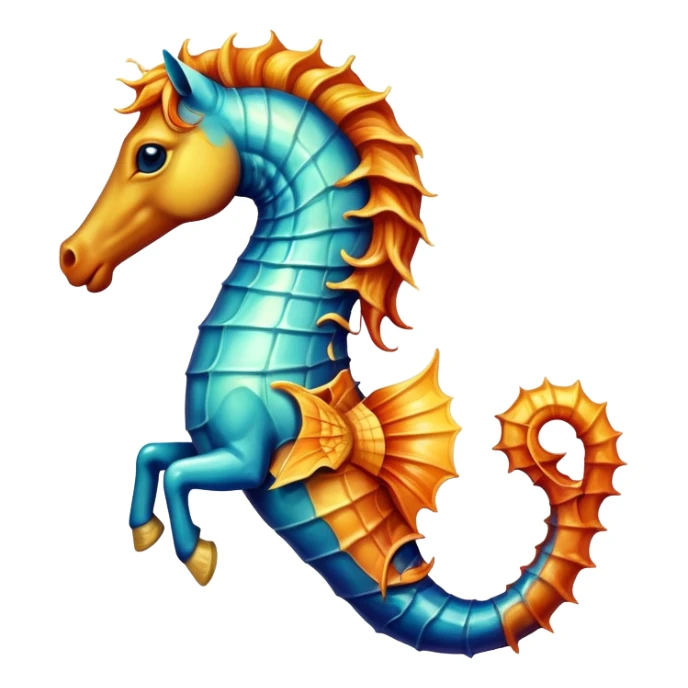 a seahorse with head of a real horse sticker