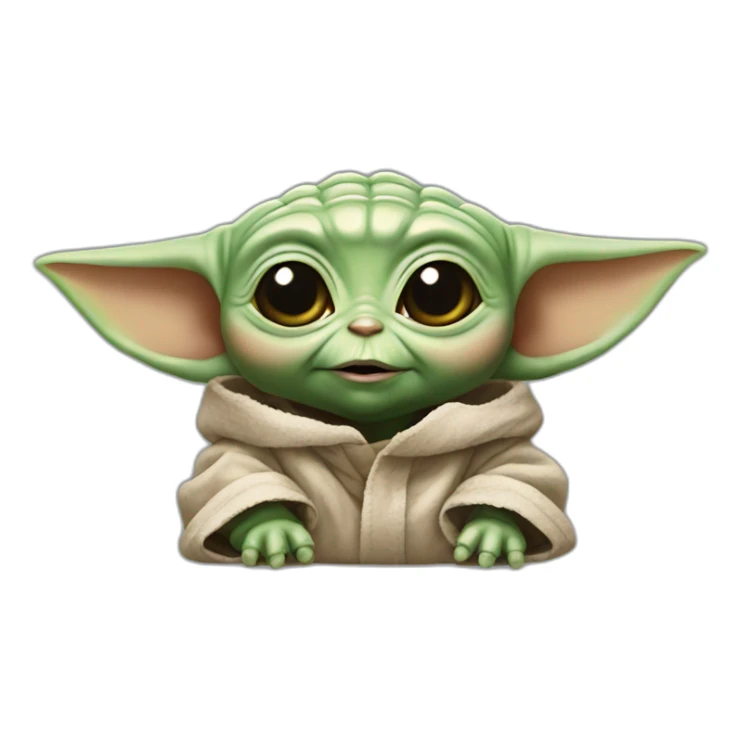 Baby yoda realistic sticker