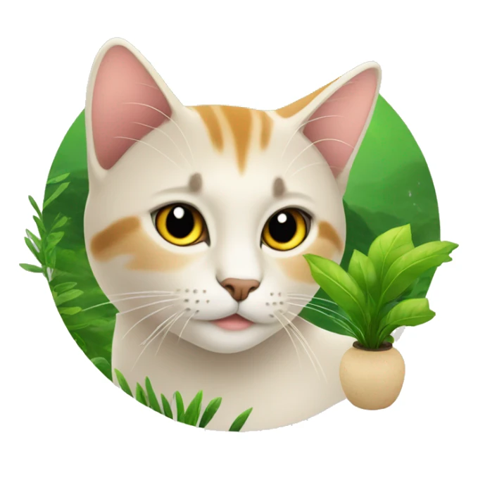 Gato con logo de Natura cosméticos  sticker