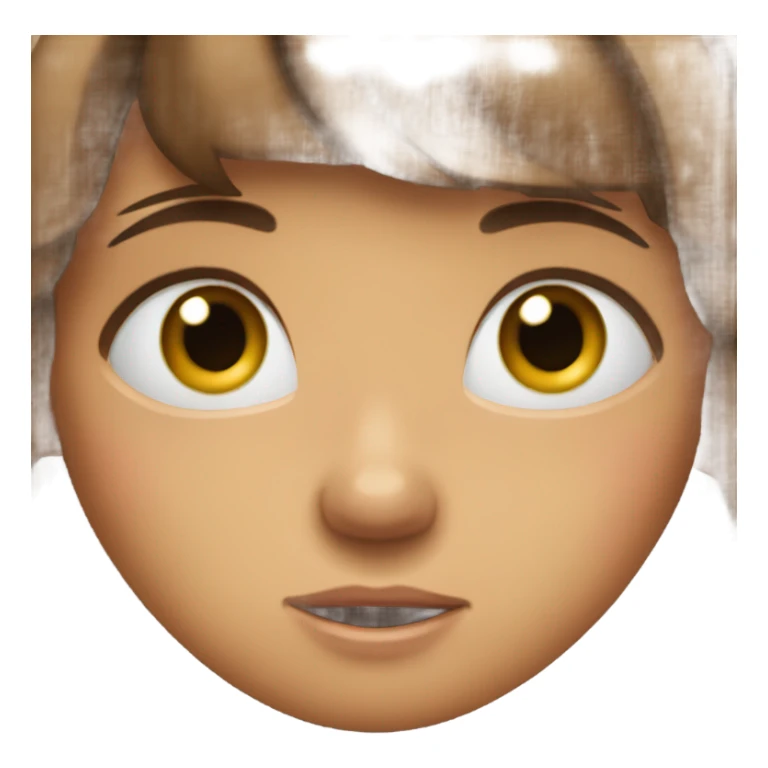 Brown haired Girl covering mouth surprised  sticker