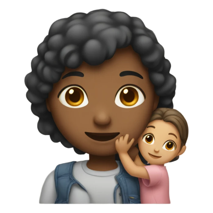 a girl holding someone of hers sticker