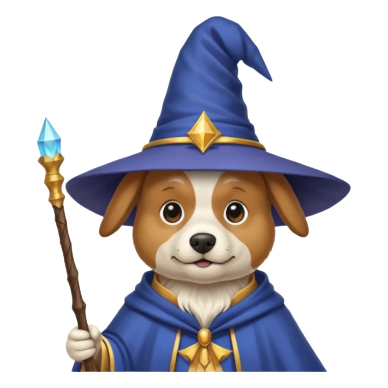 Dog wizard sticker