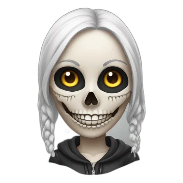 Skull girl sticker