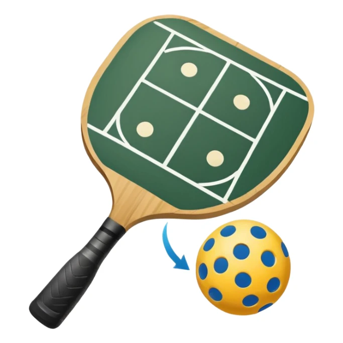 A switch server icon for pickleball, it should have the switch icon of two arrows pointing opposite ways and a pickleball paddle over it. ios icon style. sticker