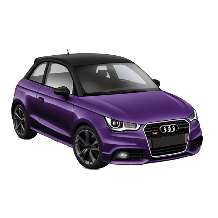 Purple Audi a1 Black roof mirror & Black wheels sticker