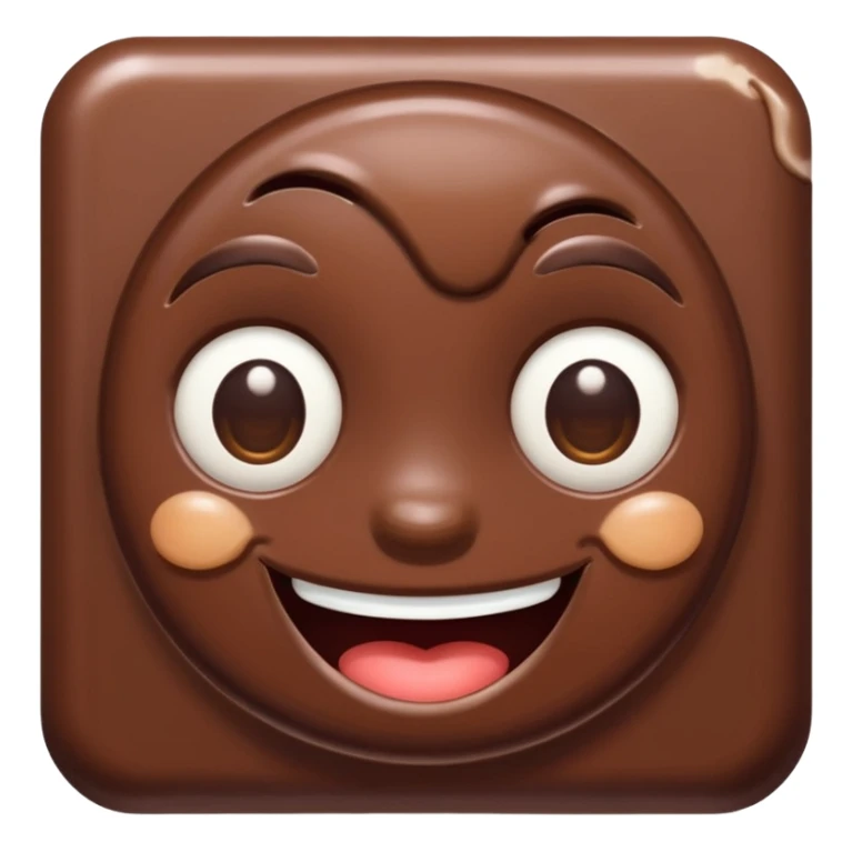 single charactarized personified chocolate sweet treat  sticker