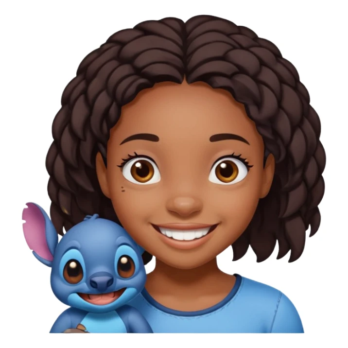 stitch from lilo and stich and black girl  sticker