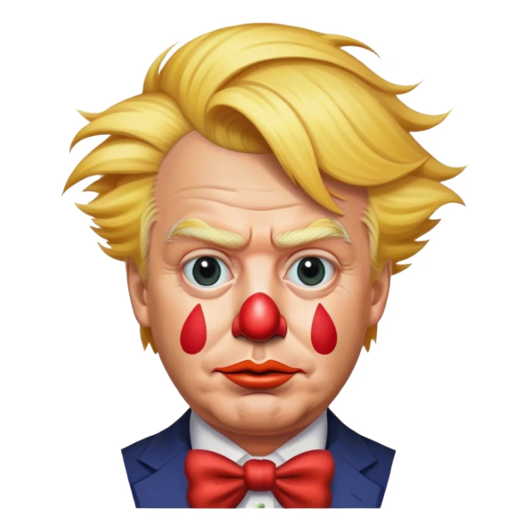 Donald trump with clown hair sticker