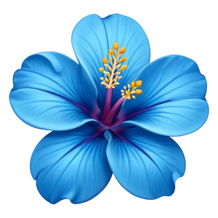 Emoji flor azul  hibisco sticker