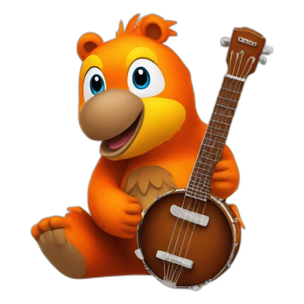 Banjo and Kazooie Nintendo, brown bear, orange bird sticker