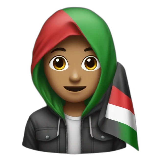 I can't wearing hoodie with palestinian flag sticker