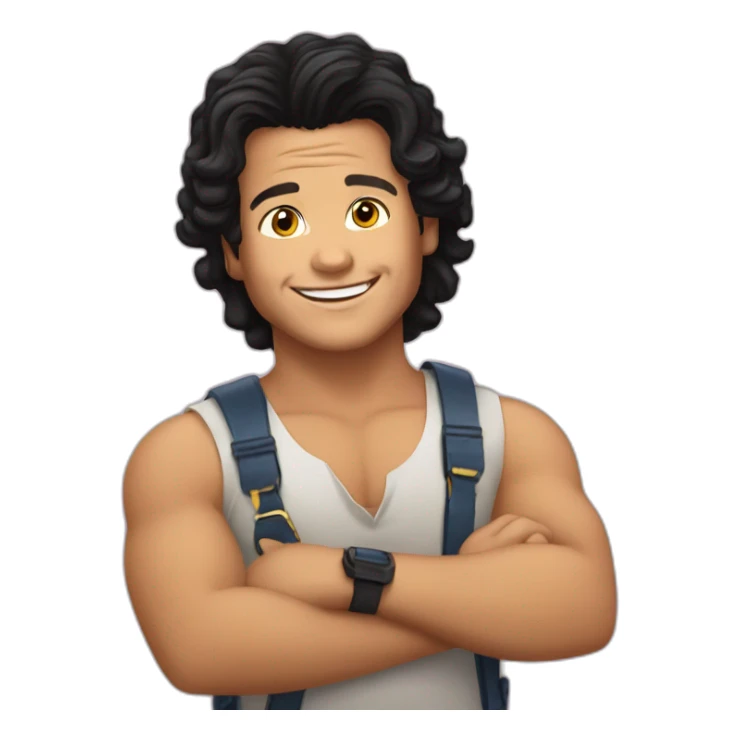 Carlos vives and young boy colombian short black hair sticker