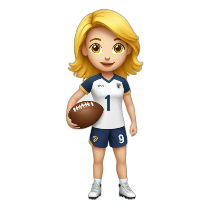 Girl op footbal sticker