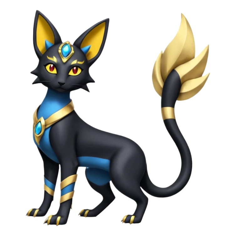 Bastet-Umbreon-Solgaleo-Salandit-fusion sticker