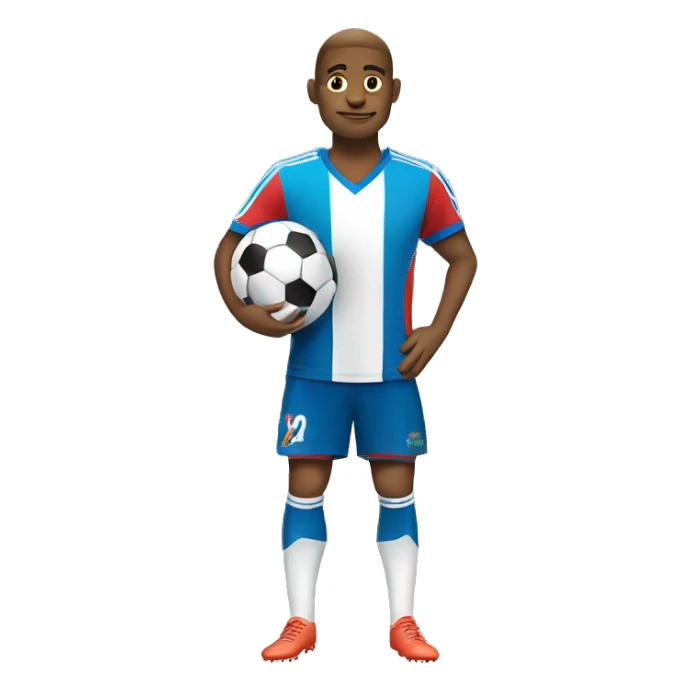 Corazón con los colores de un balón de fútbol  sticker