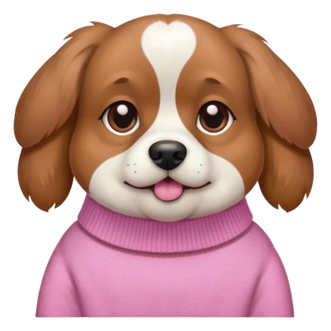 Dog wearing pink sticker