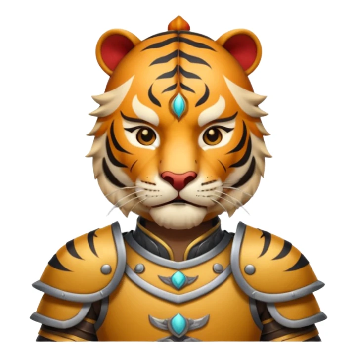 Ancient Chinese tiger warrior with traditional armor sticker