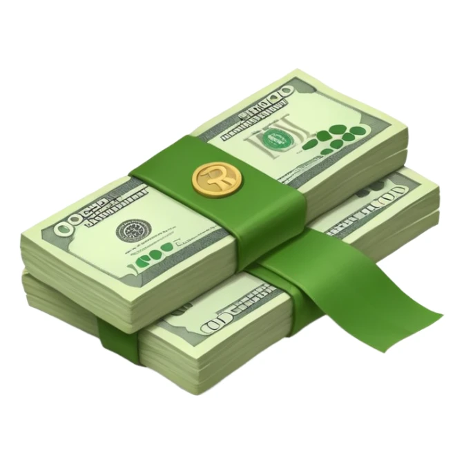 bundle of Indian rupee cash sticker