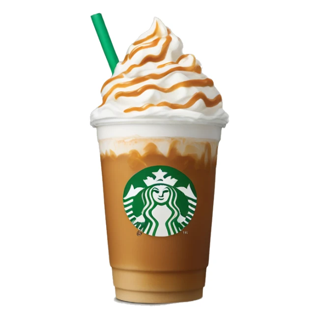 Starbucks venti caramel latte iced no whip cream sticker