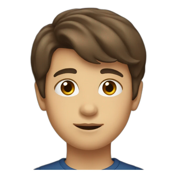 swedish boy named wilmer with brown hair and brown eyes sticker