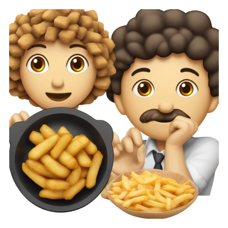 prato de comida de arroz, feijão, bife, batata frita e ovo frito sticker