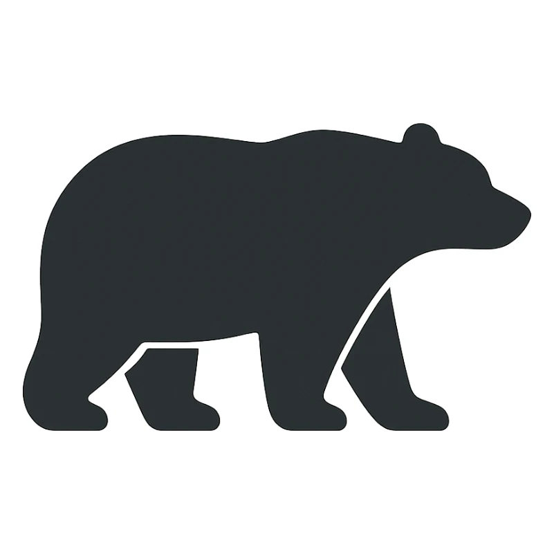 Bear black silhouette sticker