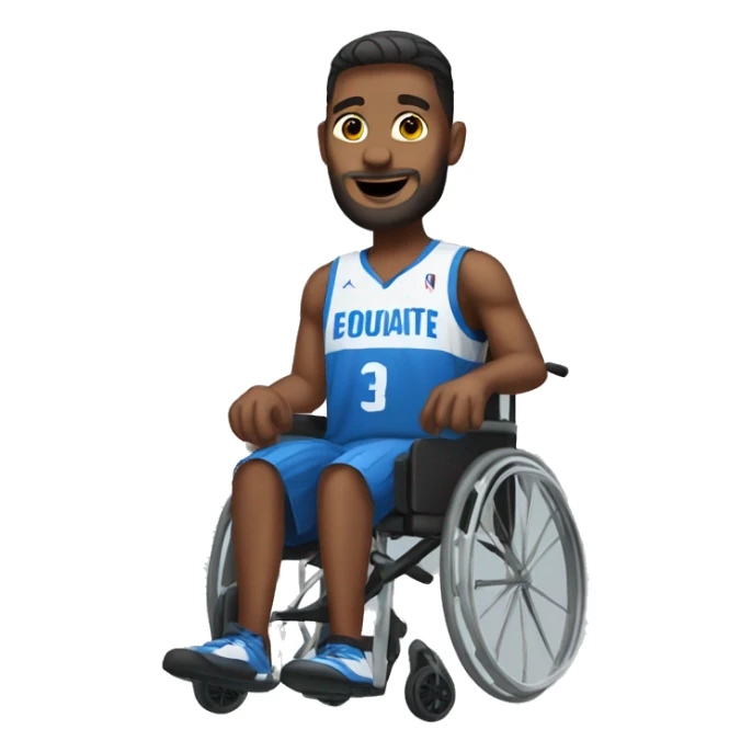 Basketballer in a wheelchair sticker