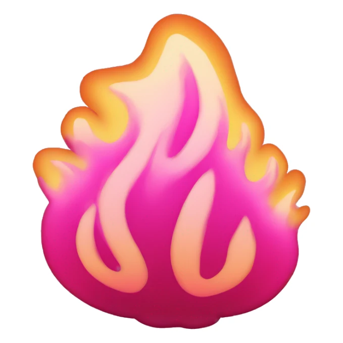 Pink fire sticker