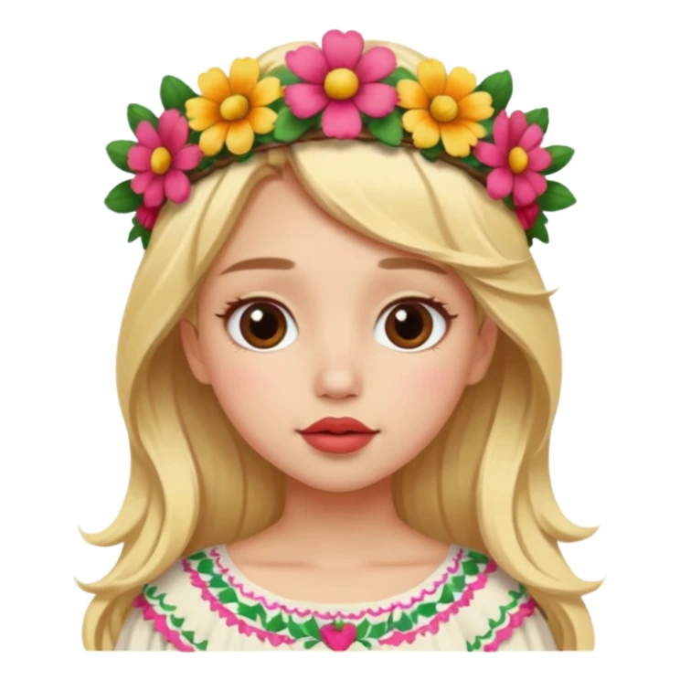 Cute Mexican kissing blonde girl sticker