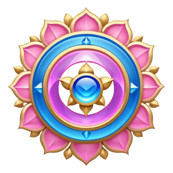 Ajna Chakra blue pink gold sticker