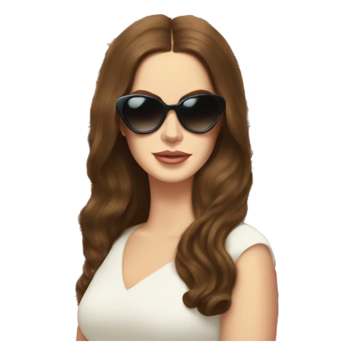 Lana Del Rey with Heart-Shaped Sunglasses sticker