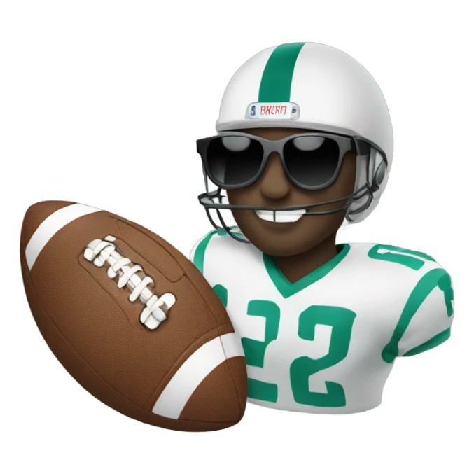 football with sunglasses on sticker