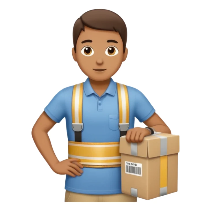 Apartment Mover, Fragile-Label Runner + tape belt. sticker