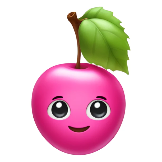 Pink cherries with a pink bow sticker