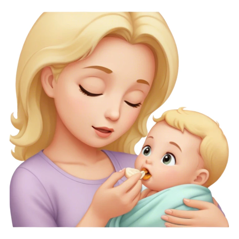 mom feed baby sticker
