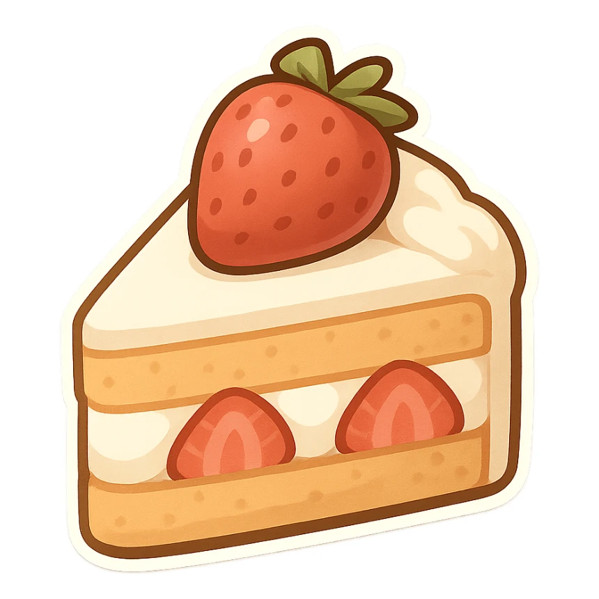 strawberry cake sticker