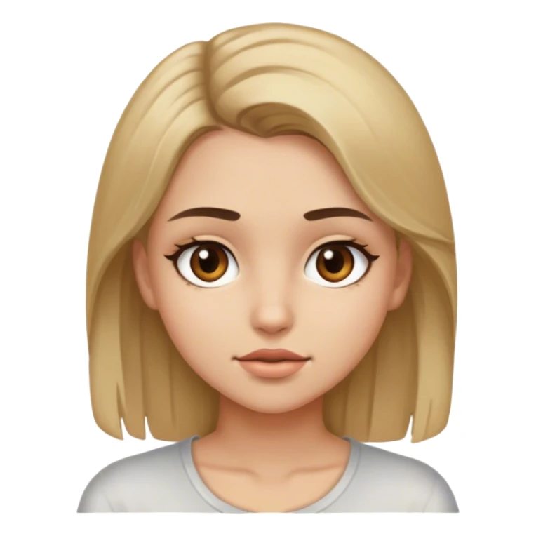 Dirty blonde with brown eyes girl sticker